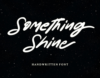 Something Shine - Handwritten Font