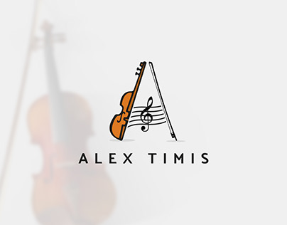 Alex The Violinist Logo Design