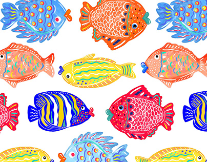 KOTON KIDS swimwear/ LOVELY TROPICAL FISHES