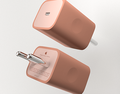 Apple Charger/Adapter Concept 3D Render