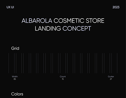 ALBAROLA Landing concept | Cosmetic Store