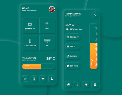 Free Neumorphism Smart Home UI Kit
