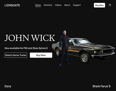 3D Website of John wick Game