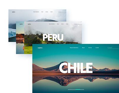 Explore South America - Landing Page Design