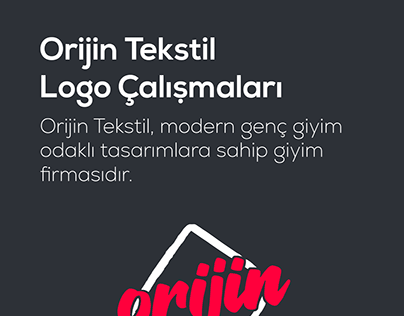 Orijin Tekstil Logo Çalışmaları
