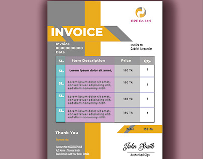 Invoice Mockup and Invoice