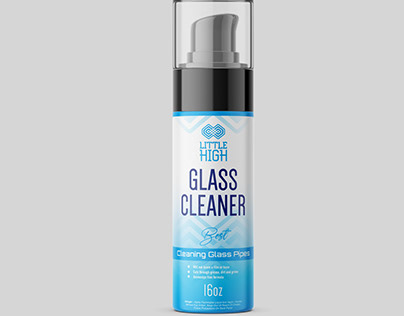 Glass cleaner label design