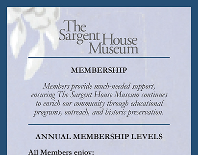 Membership Card - Sargent House Museum 2018