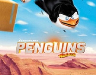 Affiche cinéma des pingouins de Madagascar
