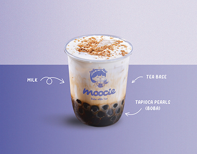 Moocie Boba Milk Tea - Brand Identity