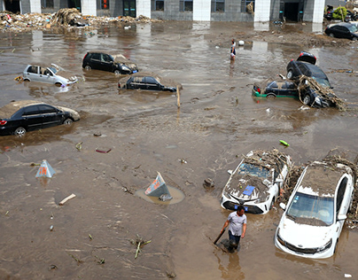 Severe flooding hits Guangdong province, China,