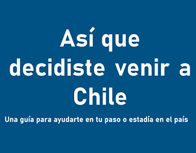 Manual para entrar a Chile
