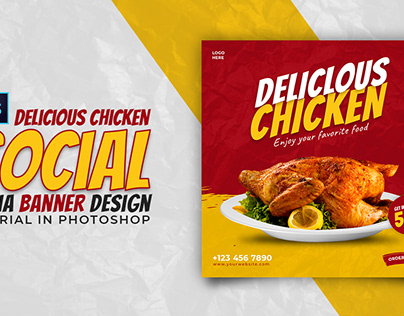 Delicious Chicken Social Media Banner Design