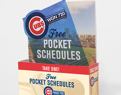 WGN Chicago Cubs Pocket Schedule Holder