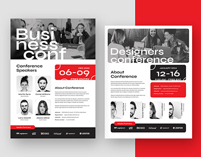 Conference Flyer Design Canva Template
