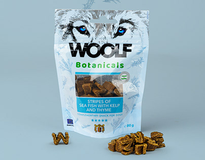 Woolf snacks for dogs packaging
