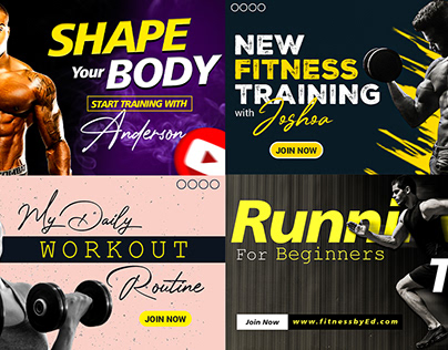 Fitness special Youtube thumbnails