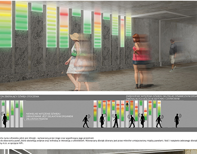 interactive interior design of three tunnels