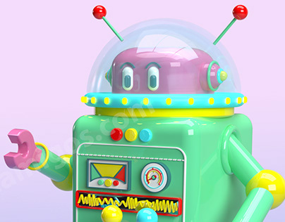 NEIL the robot, from 2D to 3D character design
