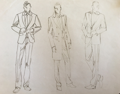 Men suit sketch