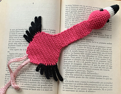 Deep Magenta Flamingo Bookmark
