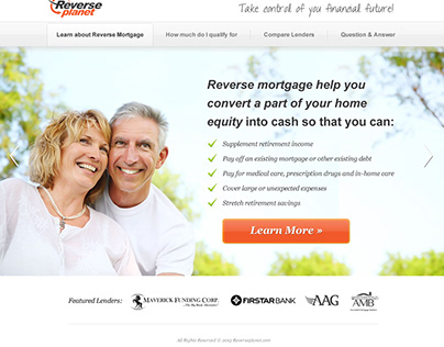 Reverse Mortgage Landing Page