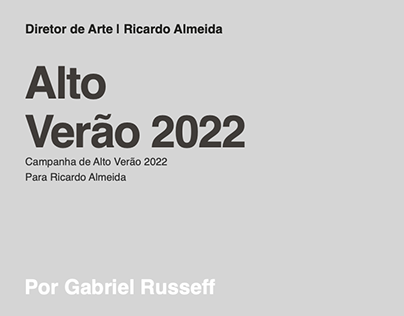ALTO VERÃO 2022 para Ricardo Almeida