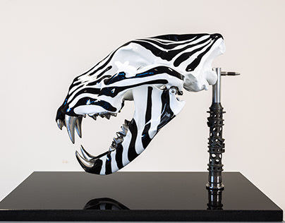 Camo King sculpture - carbon fibre