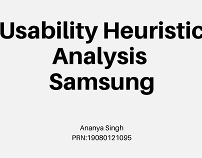 Usability Heuristic Analysis