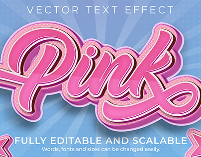 Pink Editable Text Effect