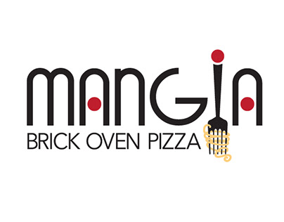 Mangia Brick Oven Pizza Logo Design
