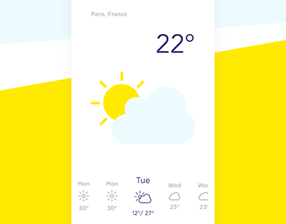 30min Challenge - Weather app - minimalist