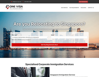 One Visa Website Design