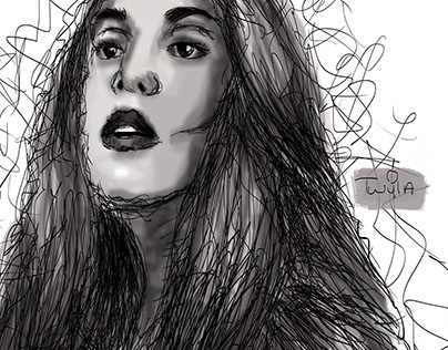 Lady Gaga scribble art