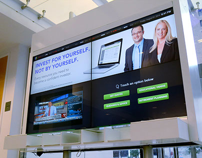 E*TRADE Branch Touch Display