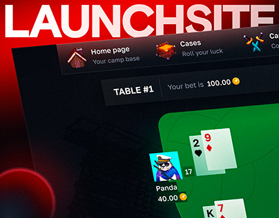 Project thumbnail - LAUNCH SITE — Rust Casino UI Design