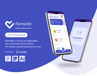 Remedic - Medical Reminder App - UX/UI Case Study