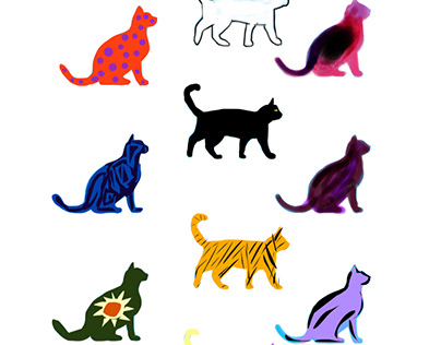 www.robinrichardsonart.com Kitty Stencils