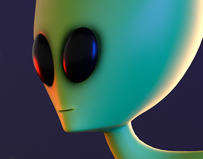 Green Alien 3D Character