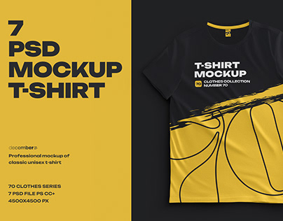 7 Mockups Classic Unisex T-Shirt +1 FREE