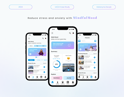 MindfulMood App - UX/UI Case Study
