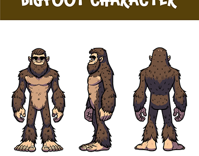 Bigfoot Illustration Character Sheet