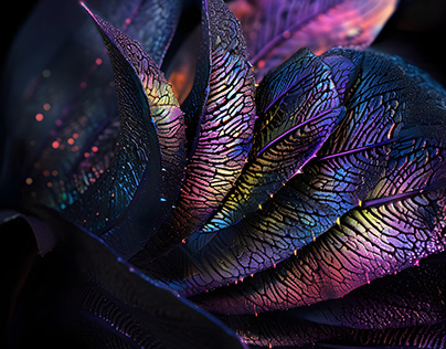 luxury iridescent flowers leaves texture background