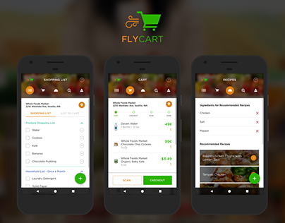 Flycart Concept Shopping App - UX Case Study