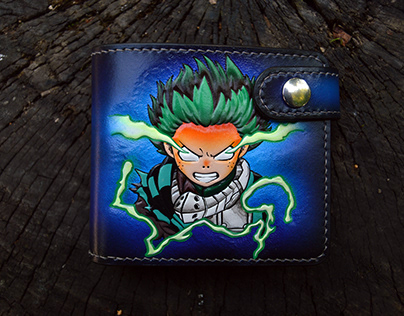 Demon Slayer. Short hand-tooled wallet