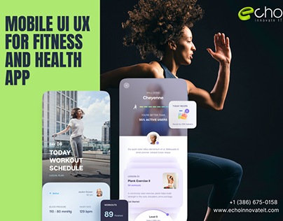 Mobile UI UX For Fitness And Health App