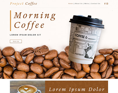 Coffee Shop Website Mockup