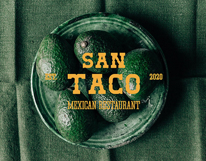 Mexican restaurant San Taco. Brand identity