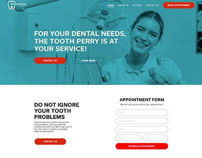 The Tooth Perry, a Website Mock-up Exercise