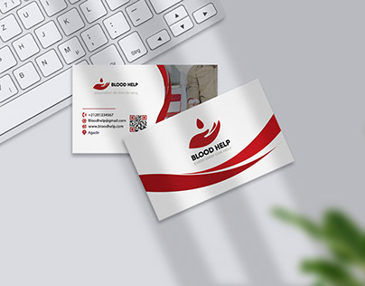 business card for blood donation centre